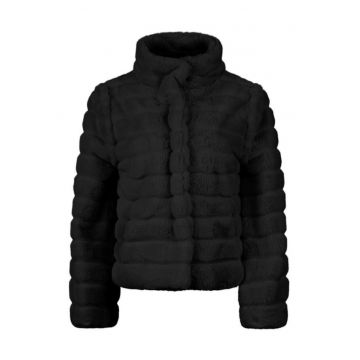 Haina din blana artificiala cu guler