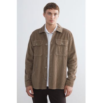 Jacheta-camasa din reiat cu buzunare pe piept