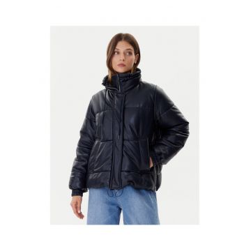 Jacheta din imitatie de piele  negru - Negru