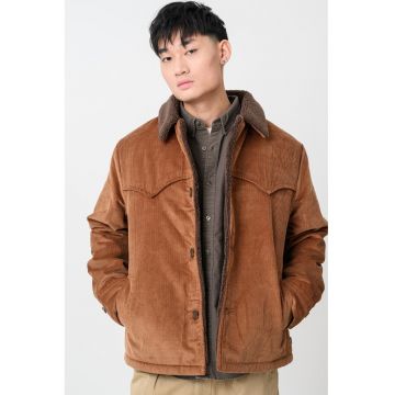 Jacheta din reiat cu captuseala din material teddy