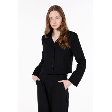 Jacheta regular fit cu decolteu in V