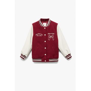 Jacheta varsity cu guler baseball