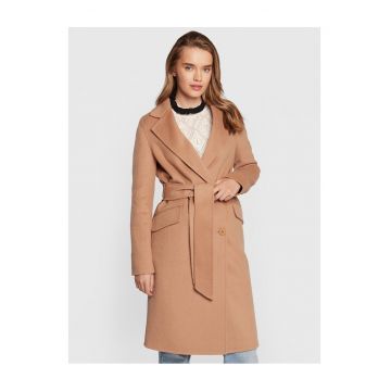 Palton dama  bej - lana -