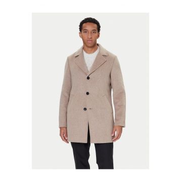 Palton pentru barbati -  bej - lana
