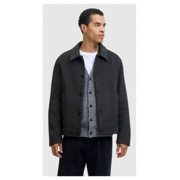 Palton scurt barbati - JPRBLACOBBS - cu guler inalt si 2 buzunare oblice