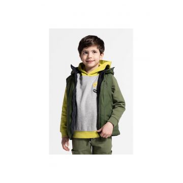 Vesta  verde/negru - material rezistent - pentru baieti - ideala pentru utilizare zilnica - poliester