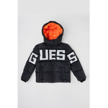 Geaca cu imprimeu logo - Alb/Negru