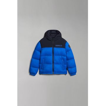 Geaca cu logo si gluga Hornelen - Albastru