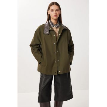 Geaca dama - Happiness Istanbul - supradimensionata - kaki - textil