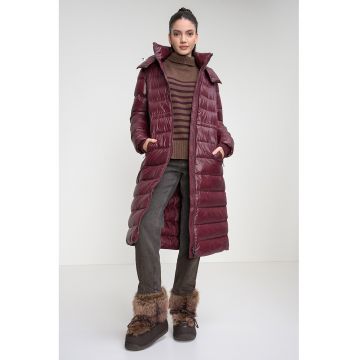 Geaca lunga cu fermoar