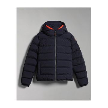 Geaca matlasata cu gluga si buzunare laterale