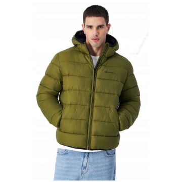 Geaca matlasata cu gluga si buzunare