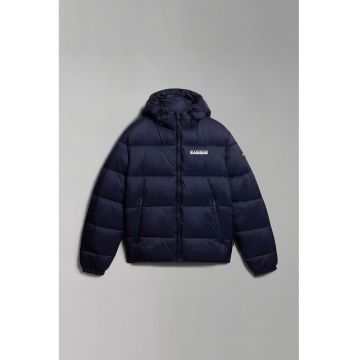 Geaca matlasata cu gluga Suomi - Bleumarin