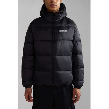 Geaca matlasata cu gluga Suomi - Negru