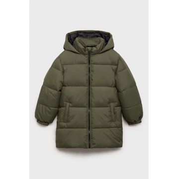 Geaca matlasata cu gluga - Verde masliniu/Verde sparanghel
