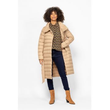 Geaca matlasata lunga - Maro camel