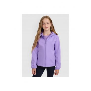 Geaca softshell  pentru fete - violet - rezistenta la vant - poliester -
