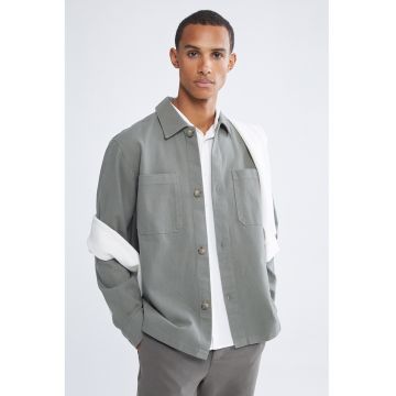 Jacheta-camasa de bumbac cu nasturi