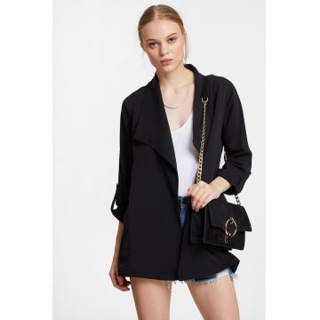 Jacheta-camasa fara inchidere - Negru