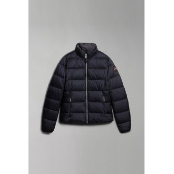 Jacheta cu buzunare cu fermoar si aspect matlasat Aerons Rise - Negru