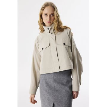 Jacheta cu maneci cazute - Maro camel