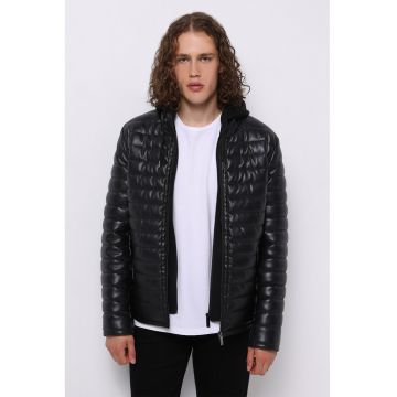 Jacheta uni cu fermoar - Negru