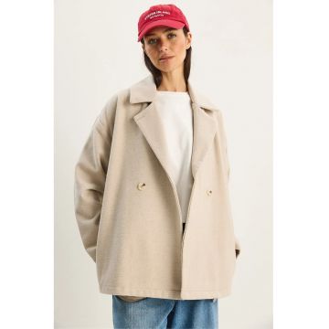 Palton dama -  bej - textil