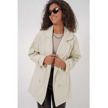 Palton dama  Crema naturala