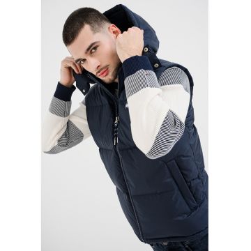 Vesta cu fermoar si imprimeu logo