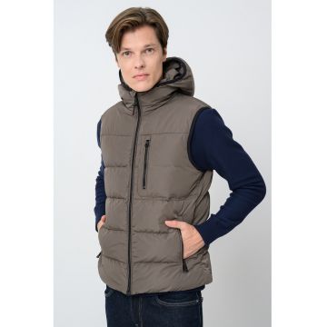 Vesta cu vatelina - gluga si finisaj rezistent la apa Snake - Maro inchis