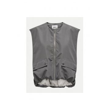 Vesta subtire cu fermoar - Gri