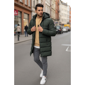 Geaca barbati de iarna kaki A26