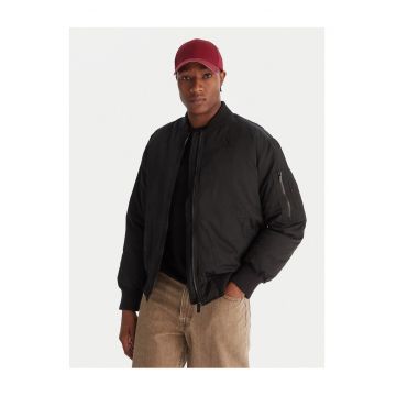 Geaca bomber barbati  negru - material rezistent