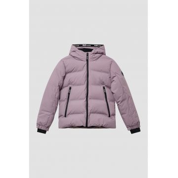 Geaca cu vatelina si gluga - Lila pal