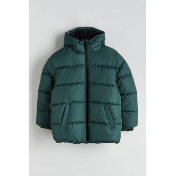 Geaca cu vatelina si gluga - Verde englez