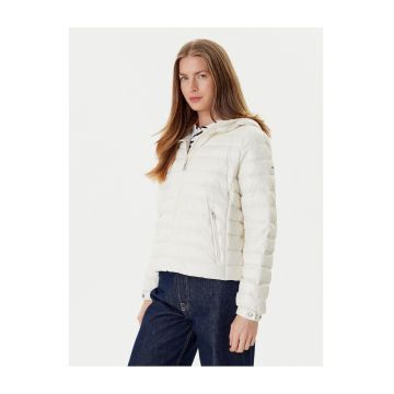 Geaca de puf dama  ecru - fabricata din material usor