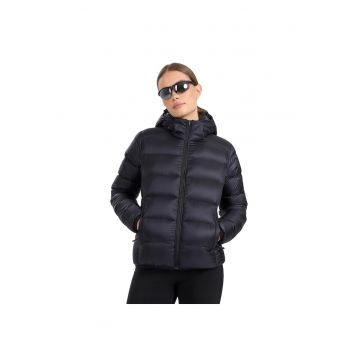 Geaca de puf trekking pentru femei -  umplutura naturala - neagra - Negru