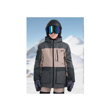 Geaca de schi copii -  maro - poliester