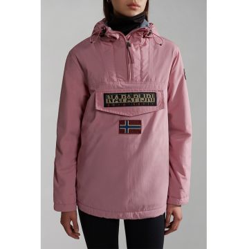 Geaca fara inchidere cu gluga Rainforest - Roz prafuit