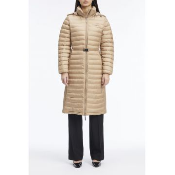 Geaca lunga cu gluga detasabila - Bej