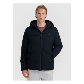 Geaca matlasata barbati  neagra - umplutura sintetica - gluga