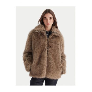 Haina de blana dama  blana artificiala - maro