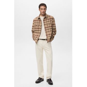 Jacheta-camasa cu buzunare pe piept - Bej