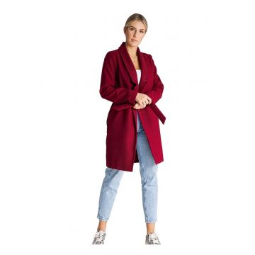 Palton dama  poliester/viscoza - rosu