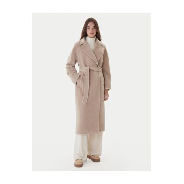 Palton de dama  bej - lana