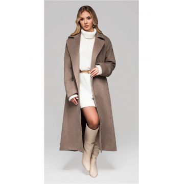 Palton lung elegant  OW-COLC-0106 - Bej