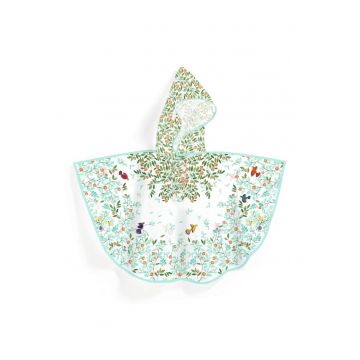 Pelerina pentru ploaie - flori si pasari - marimea M - 90 x 59 cm - 5-7 ani -