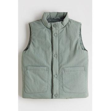 Vesta cu vatelina si buzunare - Verde deschis