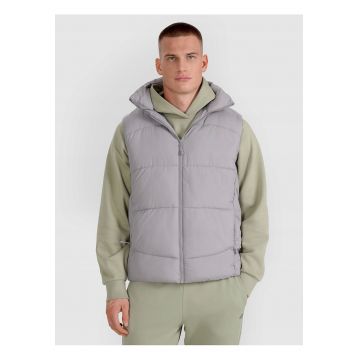 Vesta matlasata  barbati - gri - poliester -