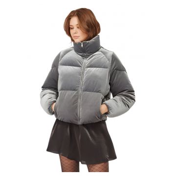 Geaca bufanta matlasata din velur -